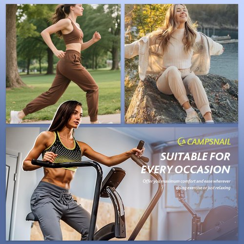 CAMPSNAIL Joggers for Women with Pockets - Womens Sweatpants Yoga Lounge Relaxed-fit Pants for Workout Running Dark Grey-Heather