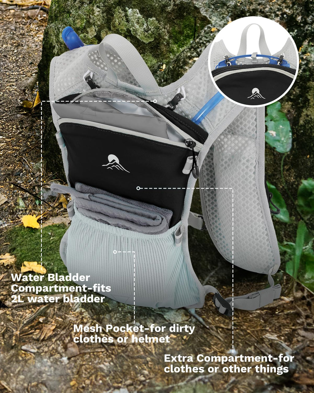 Running Vest for Women and Men, Hydration Running Backpack, Runners Vest, Hydration Vest, with Front Phone Holder, Adjustable Chest and Waist Strap