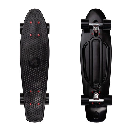 Retrospec Quip Mini Cruiser Skateboard 22.5" And 27" Classic Retro Plastic Cruiser Complete Skateboard With ABEC 7 Bearings And PU Wheels Compact Board With Grippy, Molded Waffle Deck