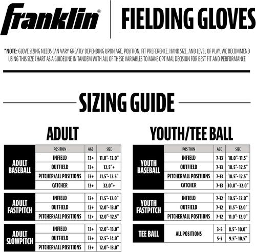 Franklin Sports Air Tech Baseball Glove - Soft Foam Design for Tee Ball - Lightweight & Durable