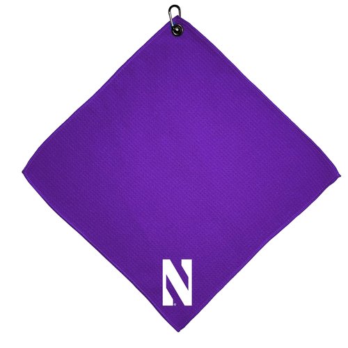 Team Golf NCAA Northwestern Wildcats Microfiber Golf Towel, 15x15 (Multicolor)