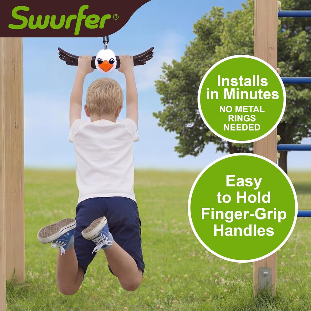 Swurfer Ninja Twister Swing Set - 360° Spin Toy for Kids | Durable Backyard Play, Easy Install, Up to 300lbs