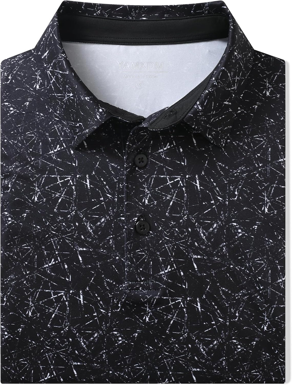 Skiennix Men's Golf Polo Shirt - Funny Print, Moisture-Wicking, Quick-Dry, Short Sleeve Casual Wear