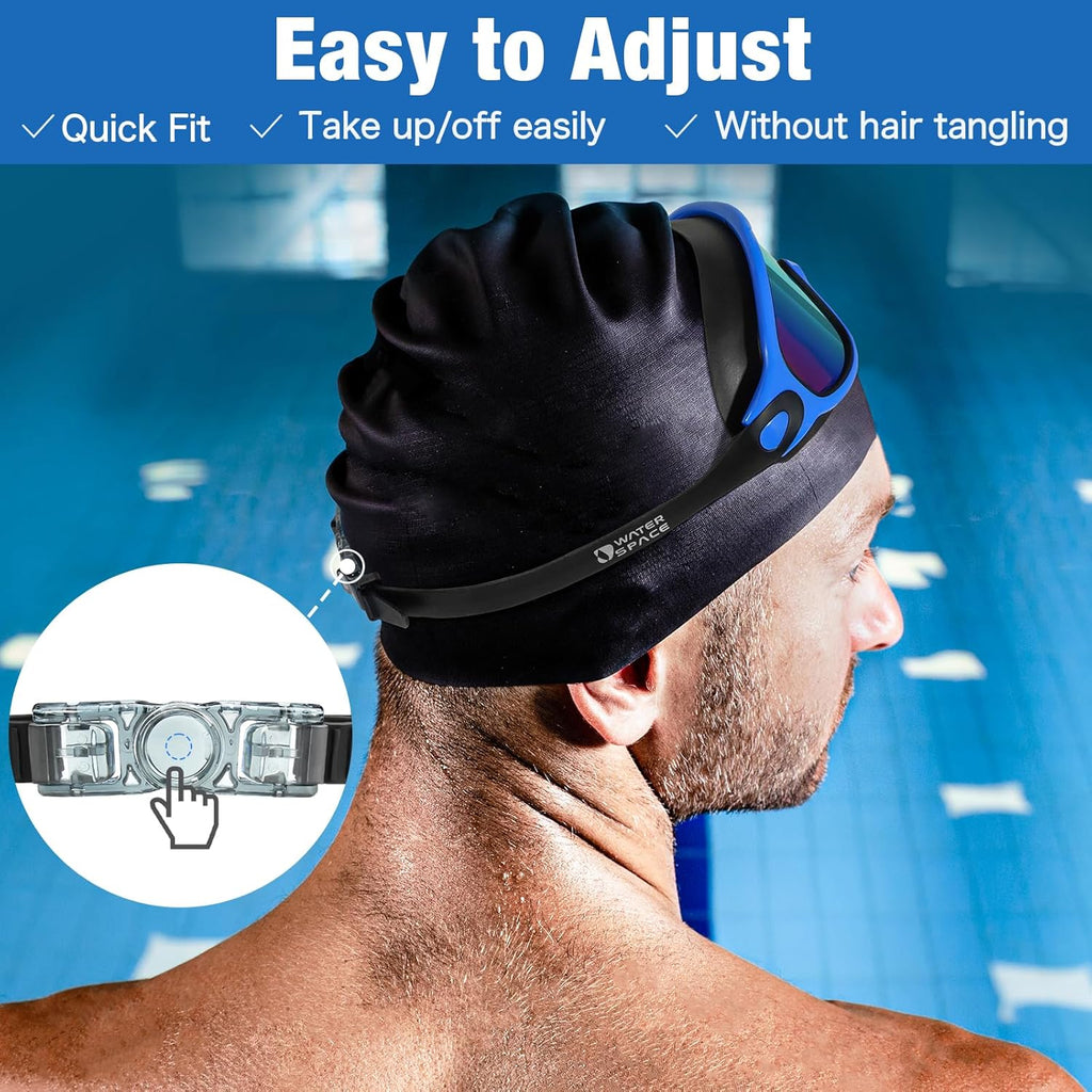Water Space Swim Goggles - 2 Pack for Adults | Anti-Fog, UV Protection & 180° Wide View