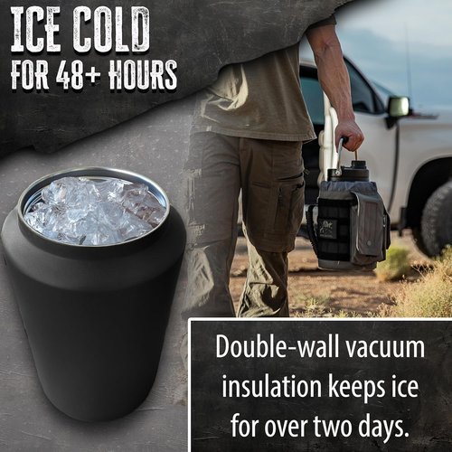 Iron Infidel Battle Bottle - 128 oz Insulated Tactical Water Jug with Dual Carry Handles & Rugged Sleeve