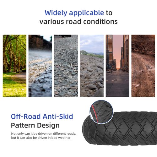 ulip 9.5x2.50 Solid Tire for NIU KQi3 Pro/KQi3 Max/KQi3 Sport Electric Scooter Accessories 9.5 inch Rear and Front Wheel Replacement Tire (2 PCS)