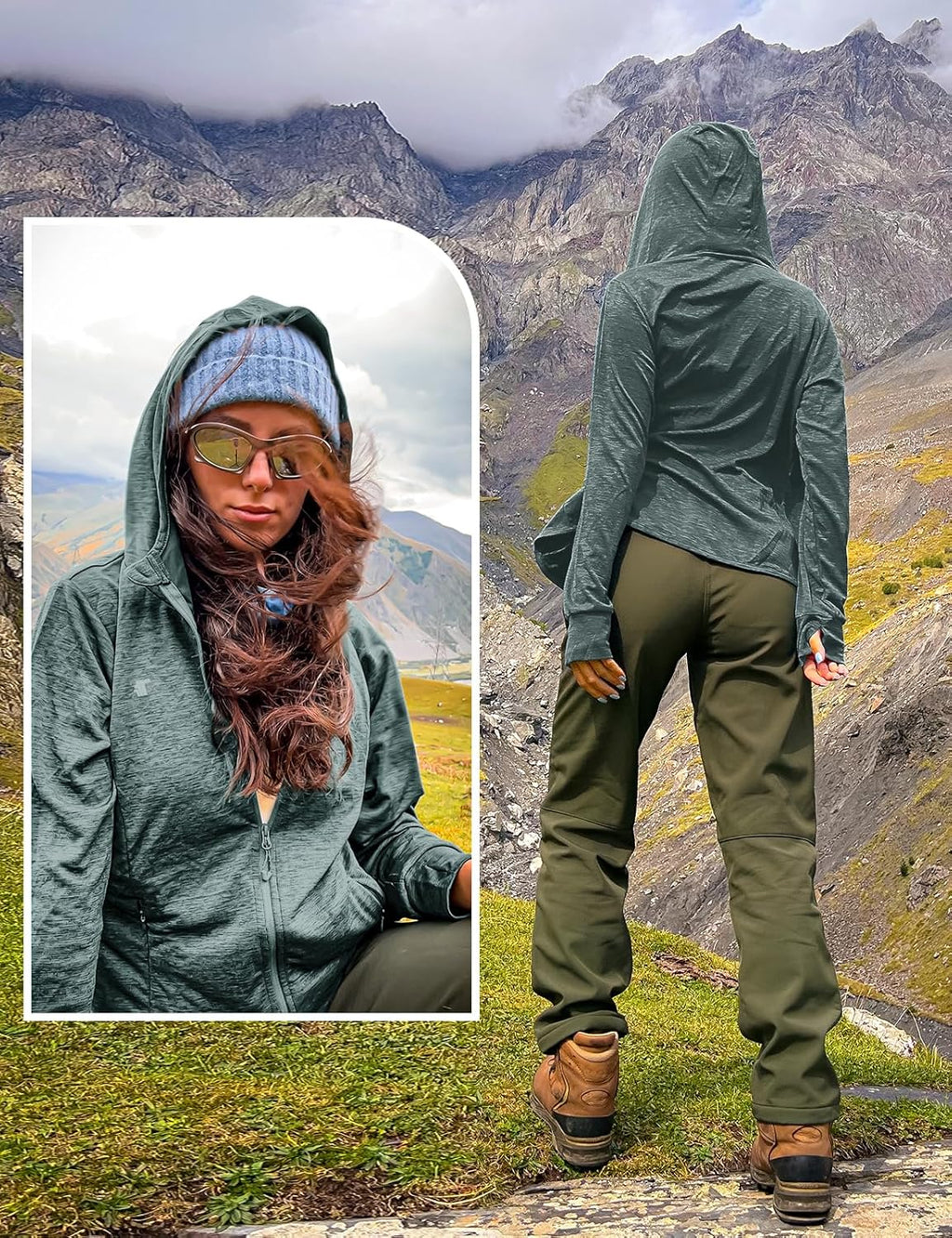 TBMPOY Women's UPF 50+ Sun Protection Hoodie - Lightweight Long Sleeve Jacket for Hiking & Outdoor Activities