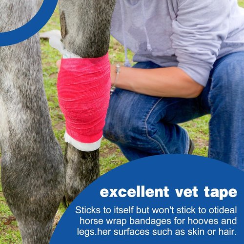 AZEN Self-Adhesive Bandage Wrap - 9 Pack of 4" x 5 Yards Elastic Cohesive Tape for Athletes & Pets