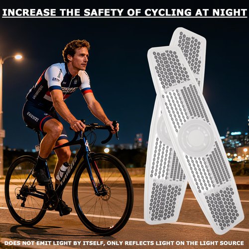 Fampery 6Pcs Bike Spoke Reflectors, Bicycle Wheel Reflectors Bicycle Reflectors for Night Riding Safety Warning Spoke Reflector for Mountain Bikes & Road Bikes