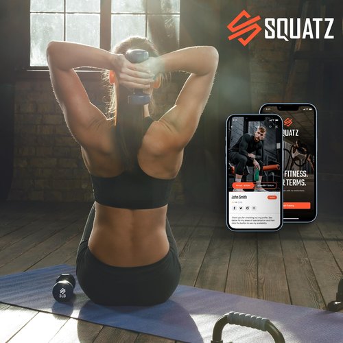 SQUATZ Dumbbell Weights Set with Stand, 20bs Neoprene Coated Weights, Hex Shape Anti Slip and Roll Dumbbells for Exercise, Training, Fitness, Yoga, 3 pairs( 3,5, 8Lbs Each)