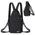 VALUEQLO Crossbody Backpack Convertible Sling Bag for Women Men with Adjustable Strap Small Casual Daypack for Hiking Traveling (Small, 11-Inch, Black)