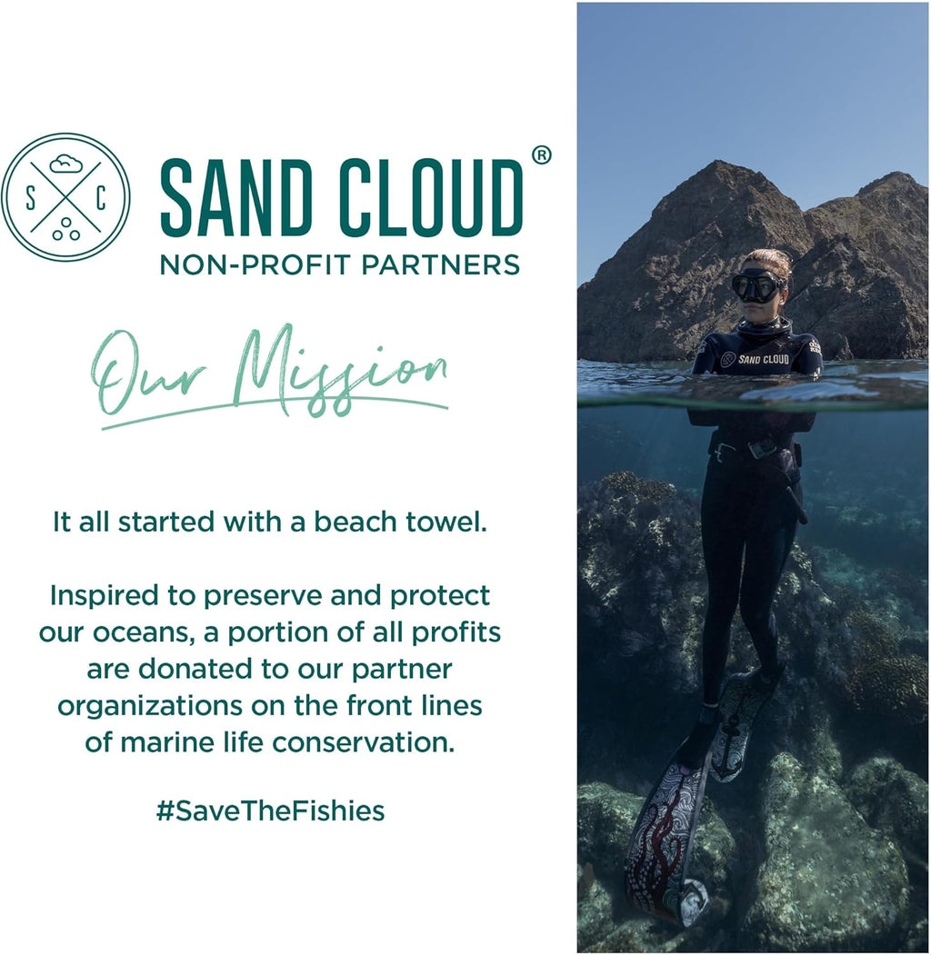 Sand Cloud Turkish Beach Towel - Sand-Free & Quick-Dry - 100% Organic Cotton - Marine Life (Crush Turtle Fuchsia)