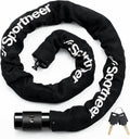 Sportneer Bike Lock - 8mm Thick High-Security Anti-Theft Chain Lock | 3.2/4ft Heavy-Duty with 2 Keys
