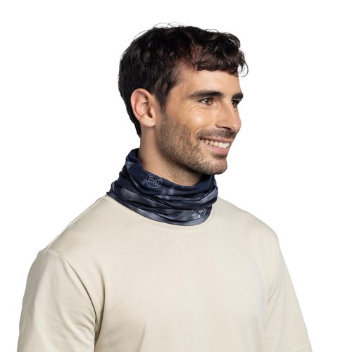 Buff CoolNet UV Neck Gaiter, UPF 50 Sun Protection, Breathable, Cooling Bandana, Versatile, Quick Dry Face Mask, Mines Graphite, Adult Size