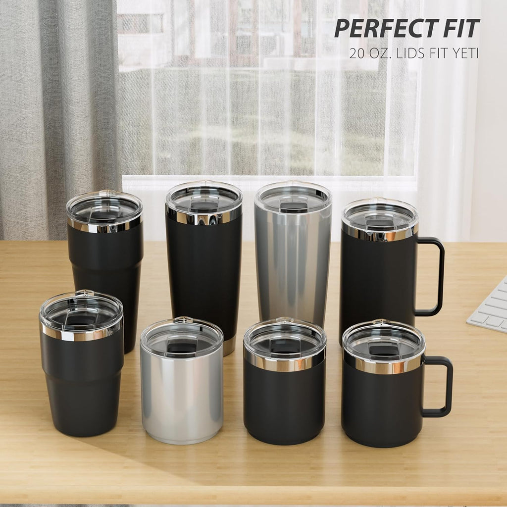 Yeti 20 oz Tumbler Replacement Lids - BPA-Free Magnetic Slider Covers | Easy to Clean, 3 Pack