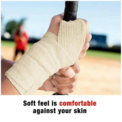 ACE Self-Adhering Elastic Bandage - 4 Inch, No Clips, Beige | Ideal for Legs, Shoulders & More