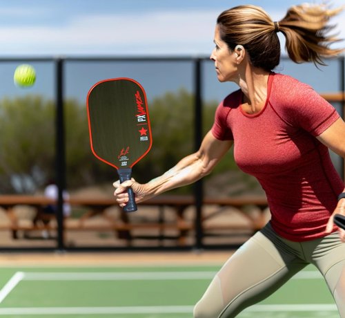 PELLO PXVamos Raw Carbon Fiber Pickleball Paddle | USAPA Approved | Toray 700 Carbon Fiber | Polypropylene Honeycomb Core | Pickle Ball Racquet for Power, Spin and Control (Black)