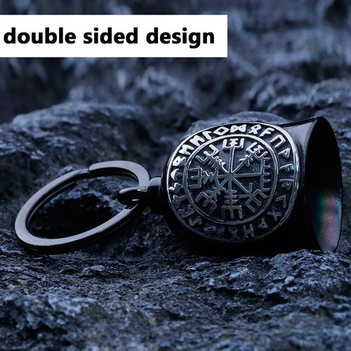 Viking Motorcycle Bell - Angel Bell for Men & Women, Motorcycle Accessories (Black Silver)