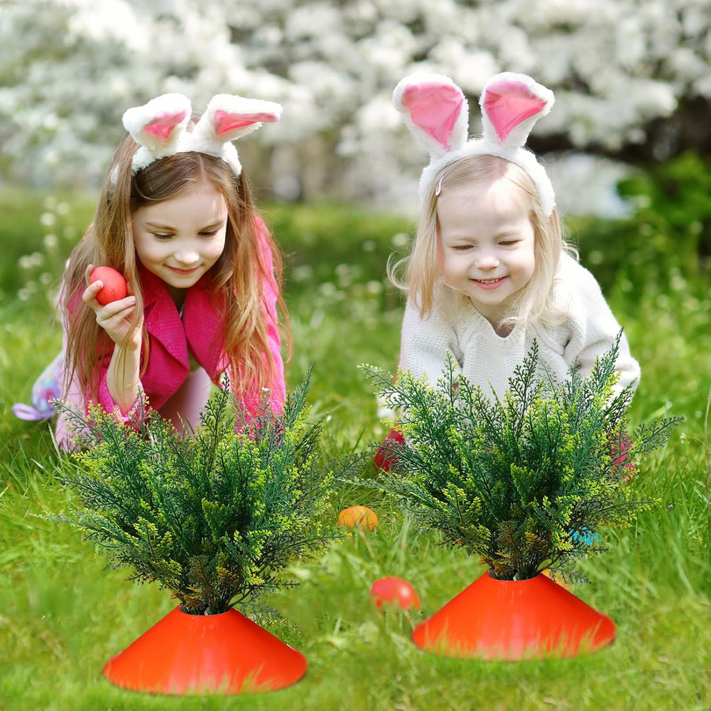 Skiennix Easter Yard Carrots Decorations - 12 Set Outdoor Fake Carrots for Spring Lawn Decor