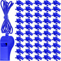 Zuazaor Plastic Whistles - 50 Pack Loud Crisp Sound with Lanyard | Perfect for Referees & Outdoor Events