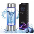 Hydrogen Water Bottle, 2026 Upgraded Model, SPE PEM Technology 2000ppb in 3 Minutes, 420ml, Portable Water Ionizer Machine, Rechargeable Battery, Silver