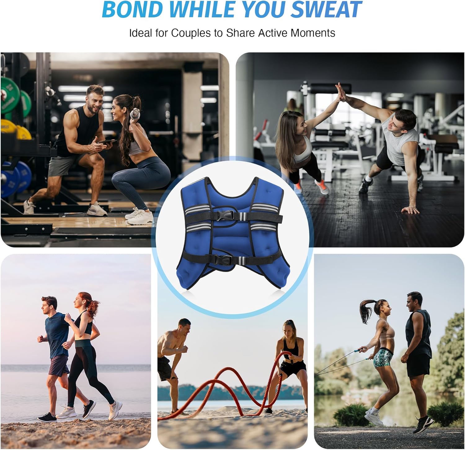 ZELUS Weighted Vest - Adjustable 6lb to 30lb for Enhanced Workout & Strength Training | Reflective Stripe