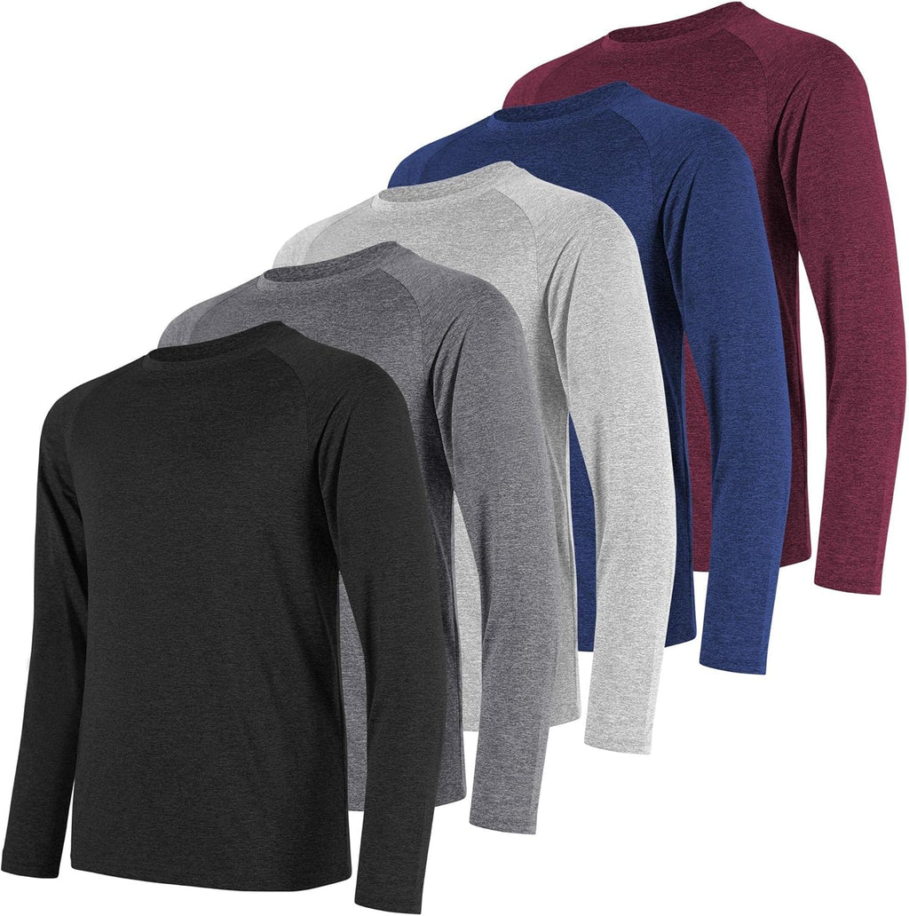 Skiennix Long Sleeve Shirts for Men - Quick Dry, Moisture Wicking, Sun Protection | Workout Tee