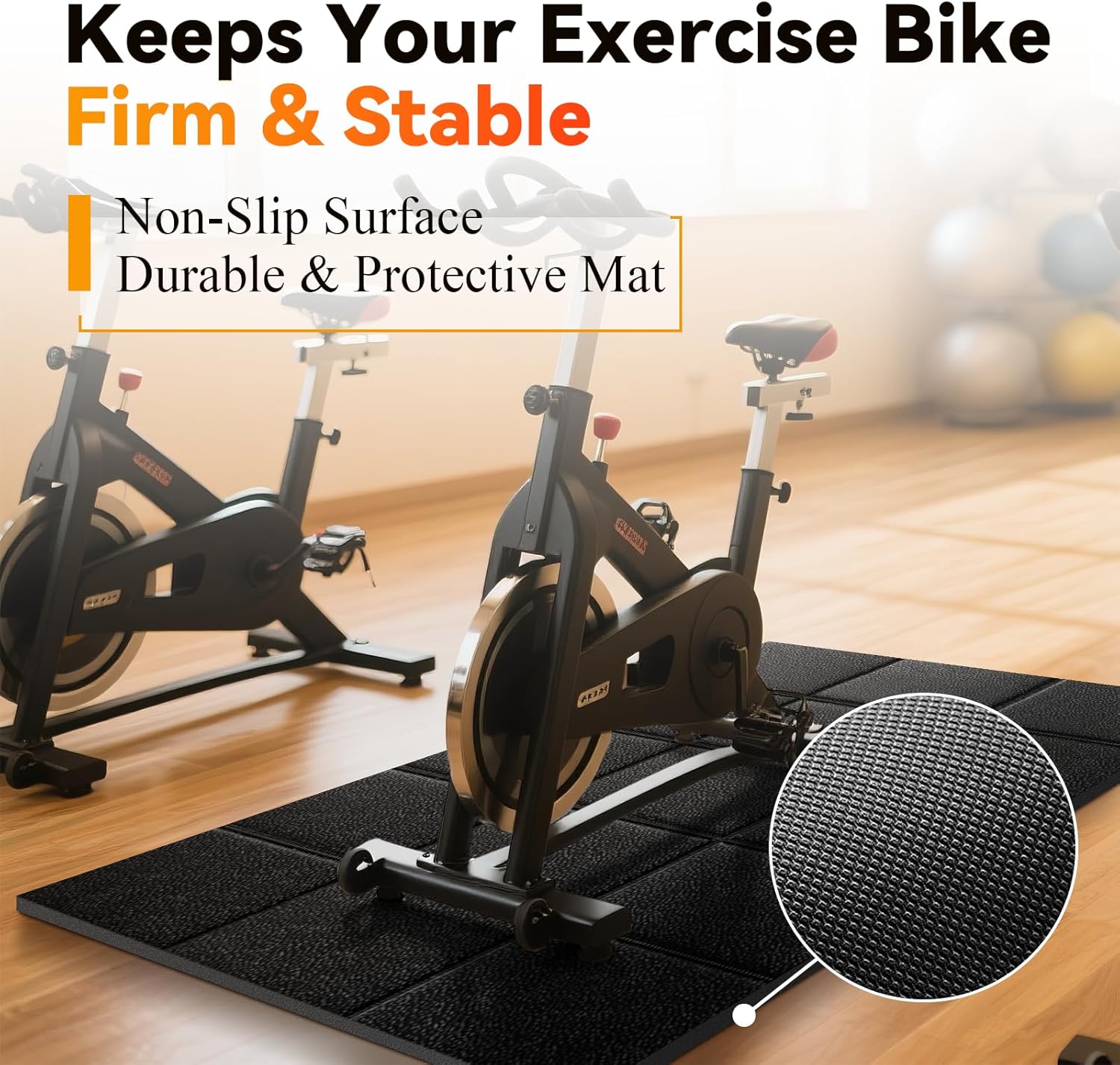 Stepwaver Extra Large Non-Slip Treadmill Mat - 79" x 39.4" for Hardwood & Carpet Floors