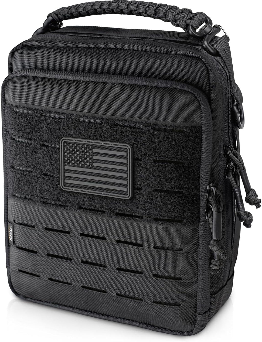 WYNEX Tactical Molle Admin Pouch - Large Capacity EDC Organizer with Double Layer Design & Elastic Webbing Panel