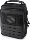 WYNEX Tactical Molle Admin Pouch - Large Capacity EDC Organizer with Double Layer Design & Elastic Webbing Panel