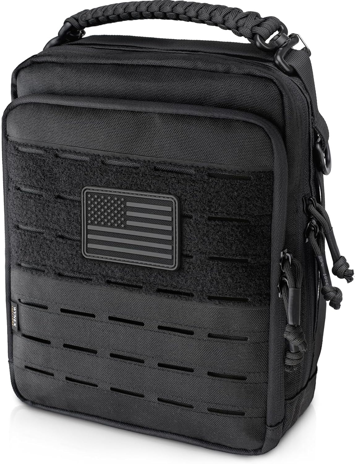 WYNEX Tactical Molle Admin Pouch - Large Capacity EDC Organizer with Double Layer Design & Elastic Webbing Panel
