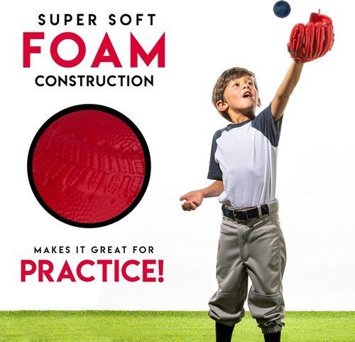 Franklin Sports Foam Baseballs - Soft Practice Balls for Kids - Ideal for Indoor/Outdoor Play - 3 Pack