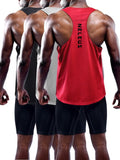NELEUS Men's Workout Running Tank Top Sleeveless Gym Athletic Shirts Pack of 3,5080,Black/Grey/Red,S