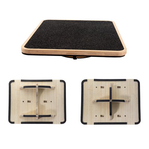 Adult Professional Wooden Balance Board - 350 lbs Non-Slip Balance Board Design, Suitable for Physical Therapy and Under-Desk Use, 2 Simple Setup Methods, Durable and Stable Wooden Board