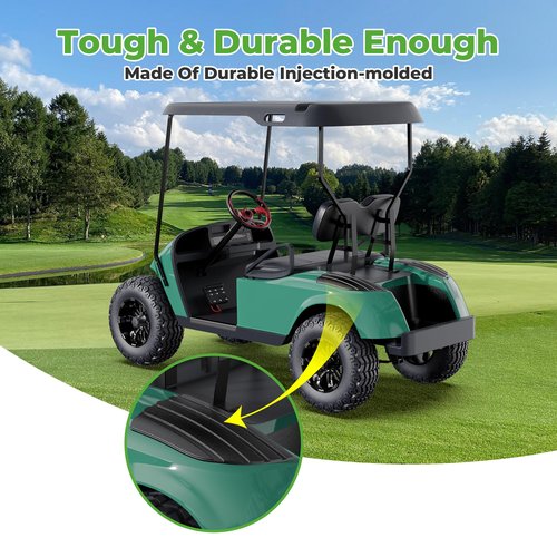 10L0L Golf Cart Rear Driver & Passenger Side Guard Set - Replacement Parts Compatible with EZGO TXT Golf Cart Models, Rugged and Durable, OEM# 75126G01 & 75126G02