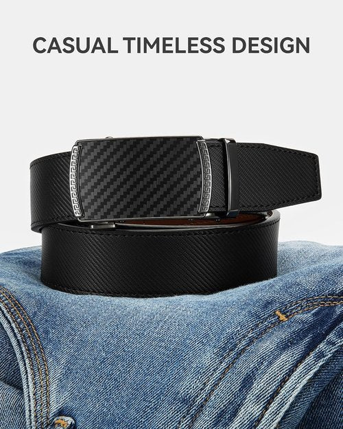 CHAOREN Men's Leather Ratchet Belt - Customizable Fit for Effortless Style | 35mm Width