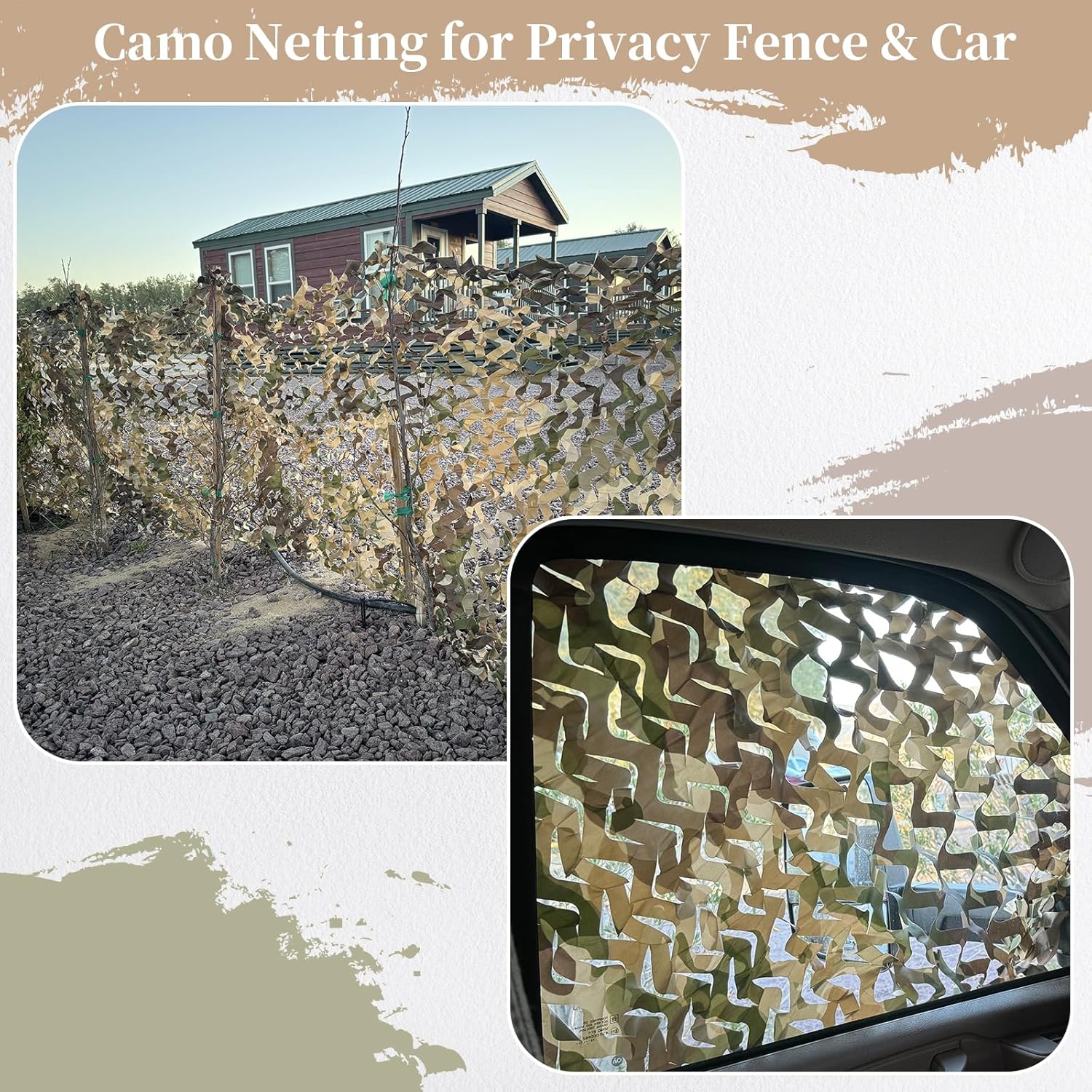 Skiennix Camo Netting - Versatile Camouflage Tarp for Hunting, Camping & Parties | 20x20, 10x20, 10x10 Sizes