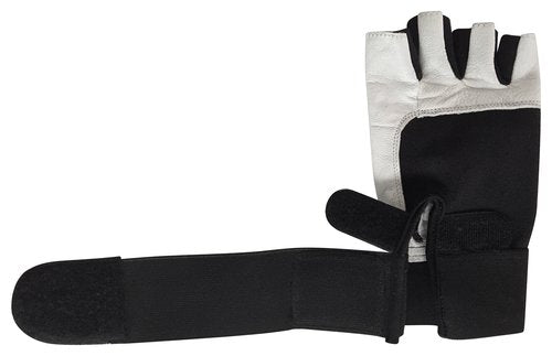 Muscle Composition Gym Gloves with Wrist Support for Gym Workout, Crossfit,Weightlifting Black/White. Premium Quality Materials. (Black/White, X-Small)