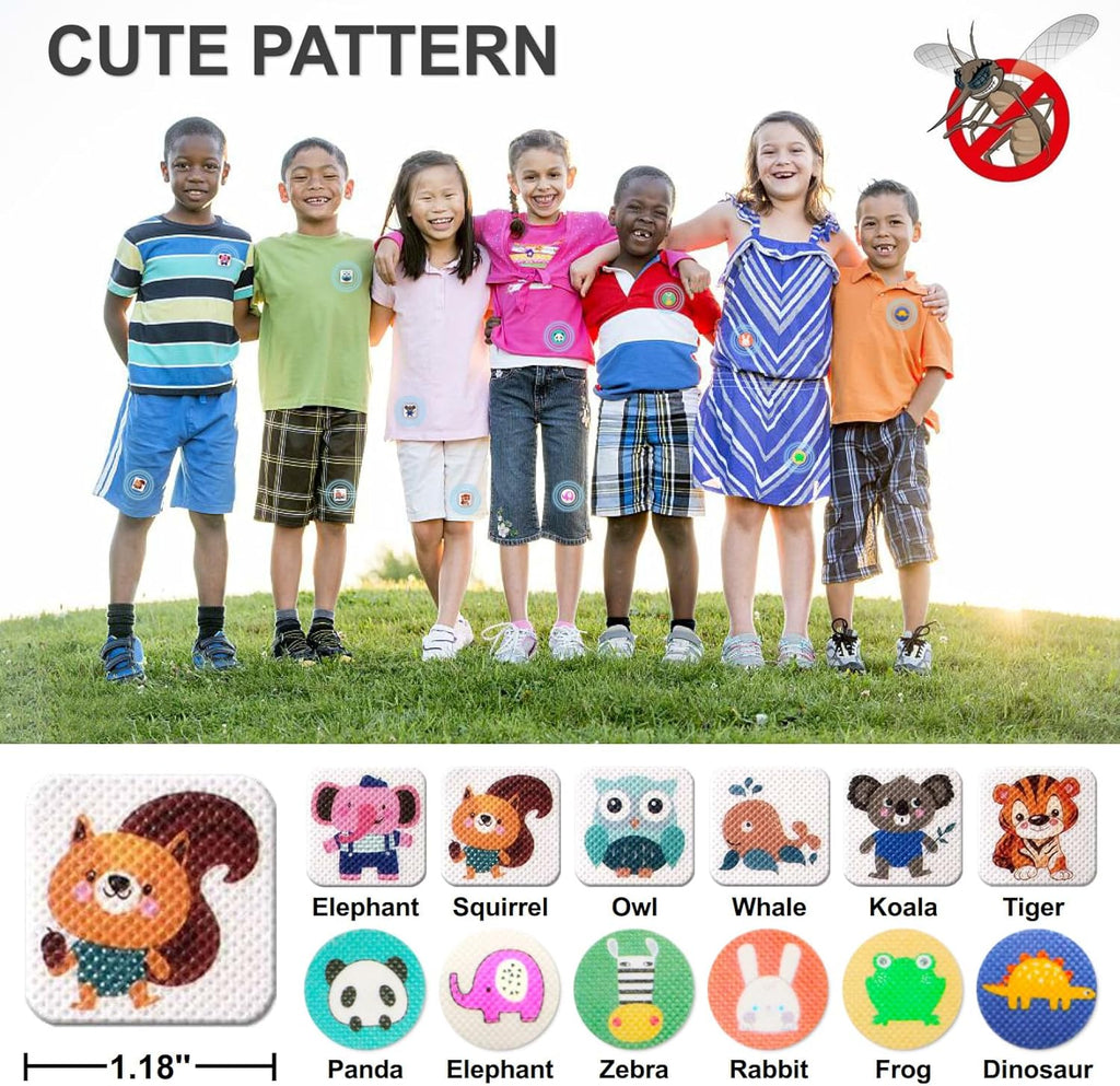 Skiennix Mosquito Repellent Stickers - 240 Pcs Natural Patches & 5 Individually Wrapped Bracelets for Kids & Adults | Perfect for Outdoor Activities