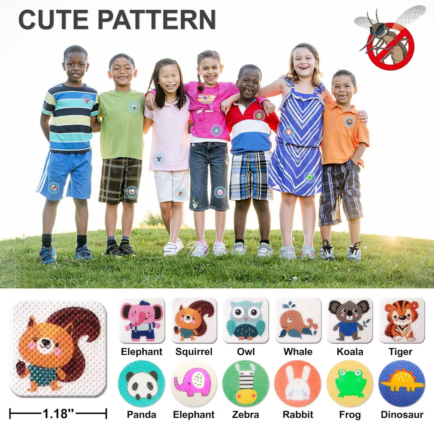 Skiennix Mosquito Repellent Stickers - 240 Pcs Natural Patches & 5 Individually Wrapped Bracelets for Kids & Adults | Perfect for Outdoor Activities