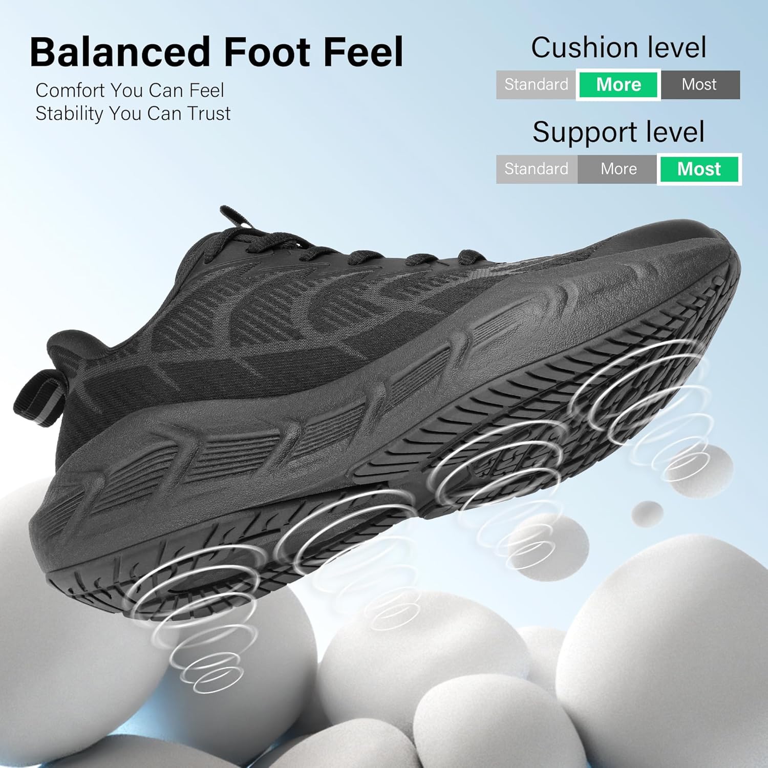 Skiennix Men's Cushioning Athletic Sneakers - Lightweight Non-Slip Running & Walking Shoes | Comfortable Gym Training