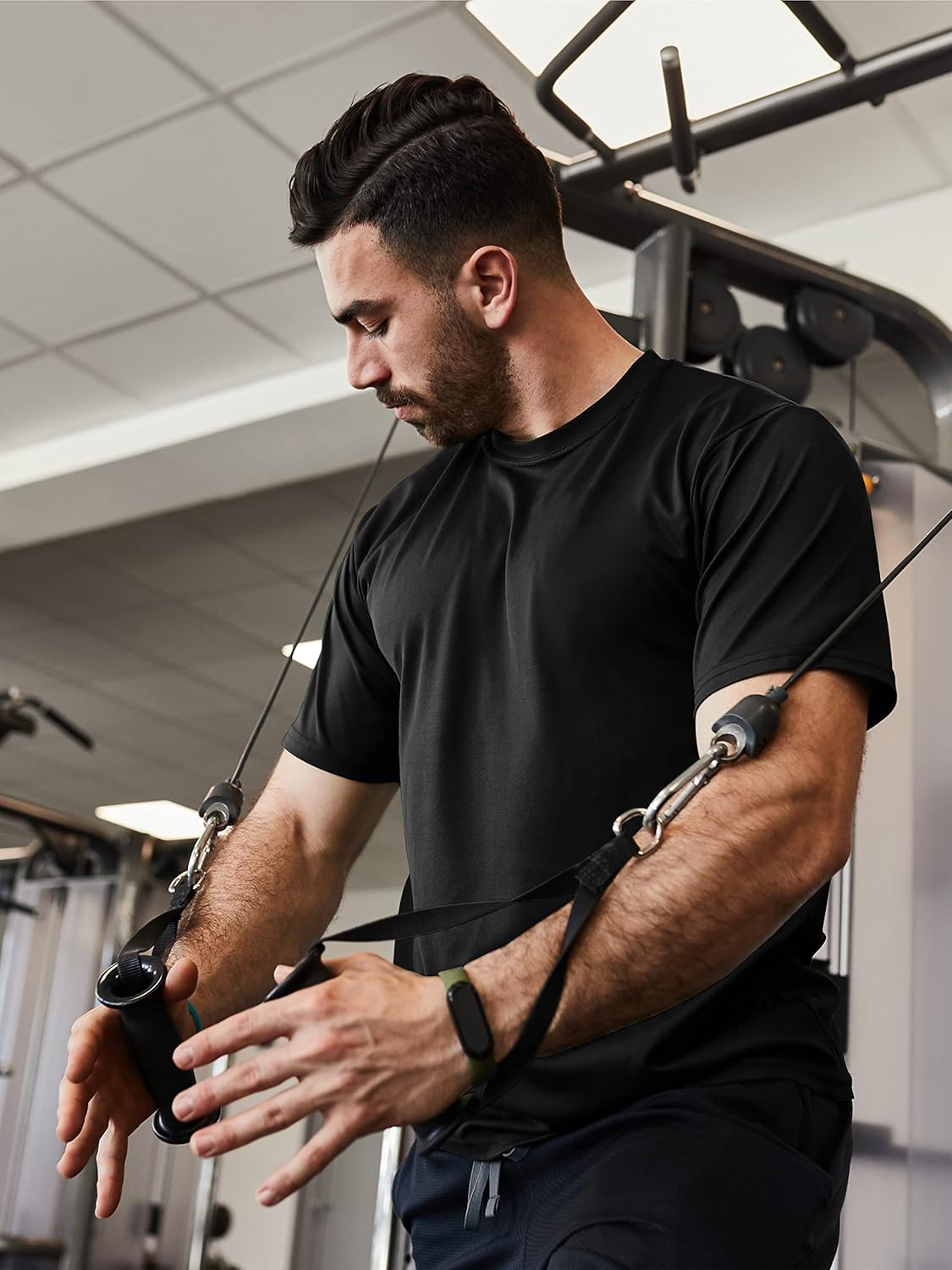Skiennix Men's Tech Performance Crew T-Shirts - Moisture Wicking & Quick Dry | 3 & 5 Pack Options