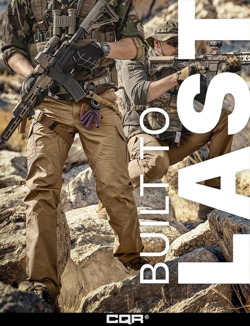 CQR Men's Tactical Pants - Lightweight Water Resistant Ripstop Cargo Pants for Outdoor Activities