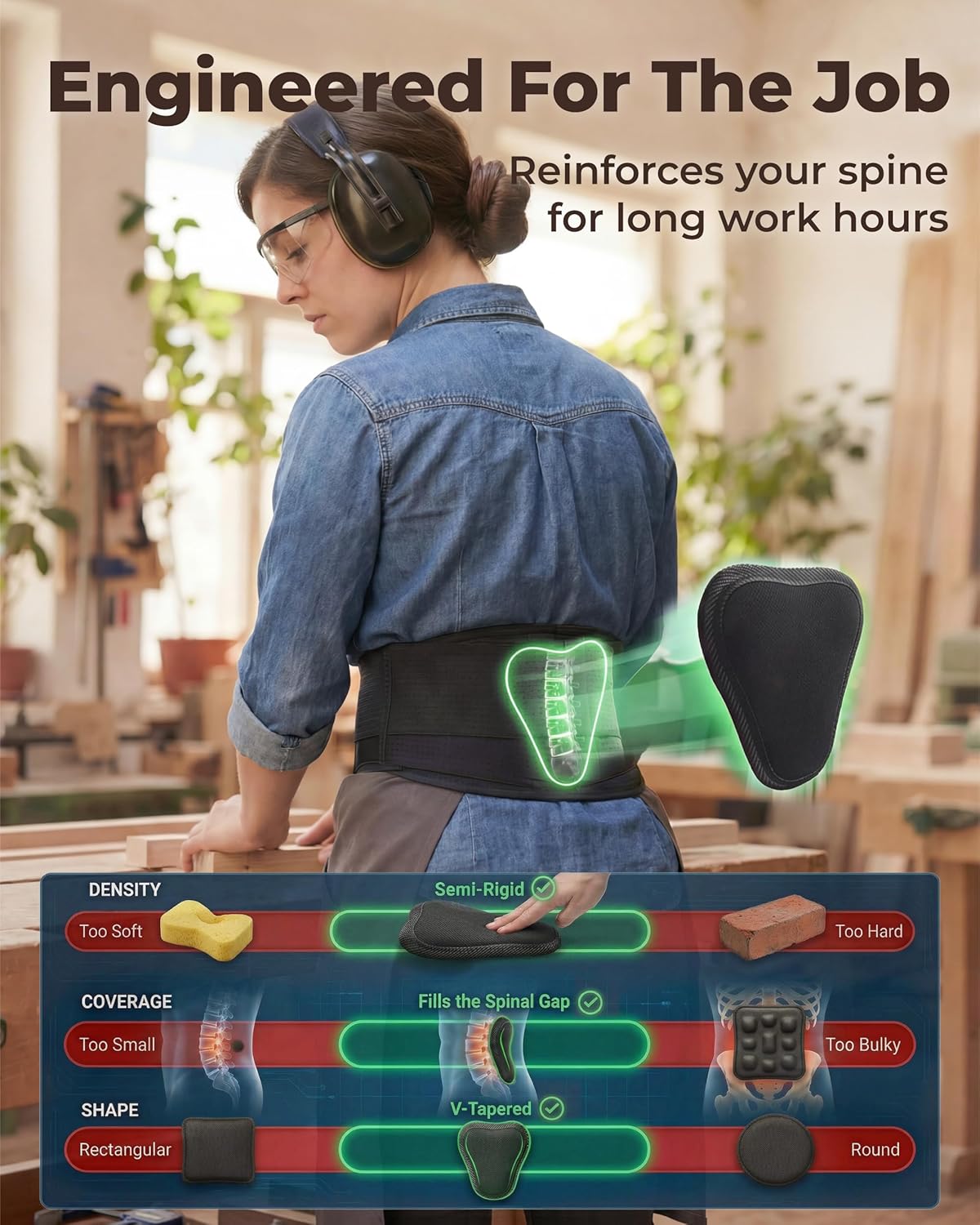 Sparthos Back Support Belt - Instant Relief for Back Pain & Sciatica - Breathable Lumbar Brace | X-Small