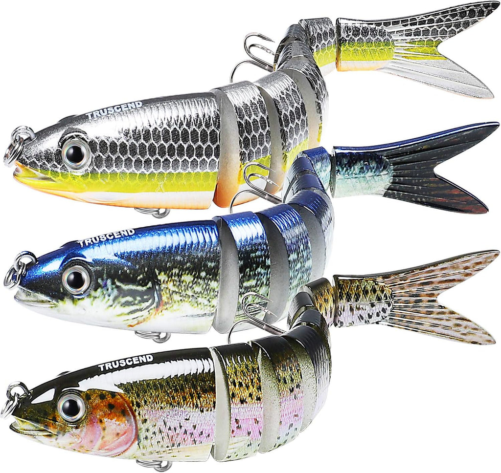 TRUSCEND Fishing Lures - Easy Catch Swimmax with BKK Hooks | Lifelike Vibrating Action for Bass, Trout, Walleye, Crappie