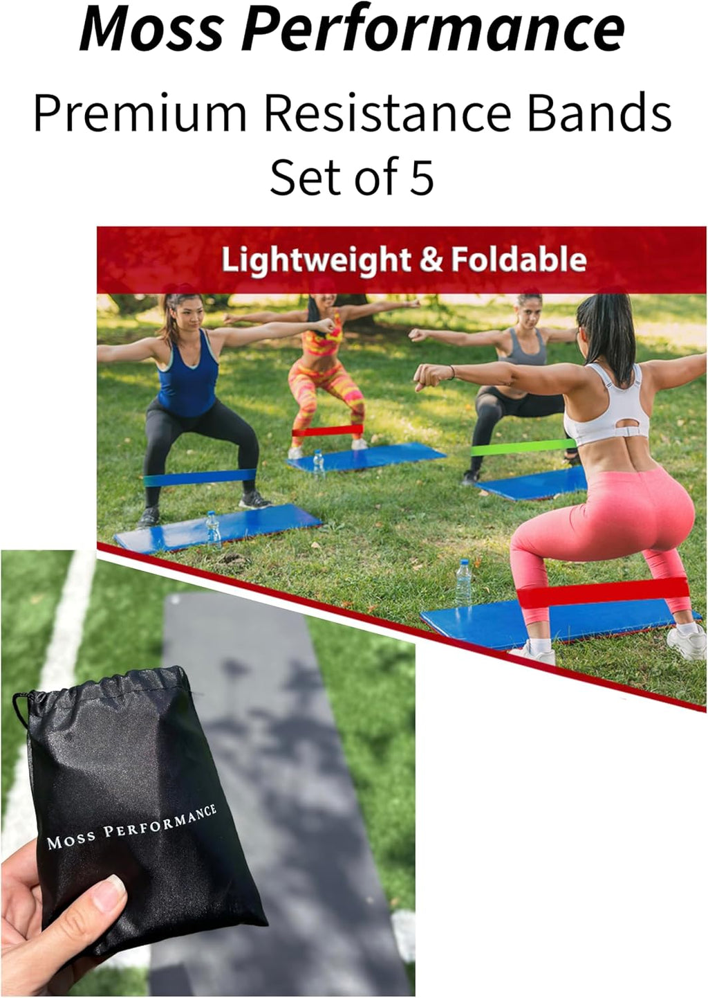 Premium Resistance Bands - Strong Latex Rubber Loop Bands for Strength Training & Home Workouts | Set of 5