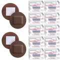 Funtery 200 Pcs Spot Adhesive Bandages 1.2 Inch Flexible Round Fabric Non Latex Small Face Circular Adhesive Bandage for Skin Tone Wound Spots Small Incisions(Dark Brown)