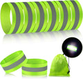 Skiennix Reflective Bands - High Visibility Running Gear for Night Safety | 8-Piece Set for Arm, Wrist, Ankle, Leg