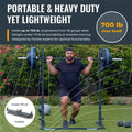 Verse Agile Rack - Portable Multipurpose Squat Rack Bench Press Barbell Rack - Heavy Duty Holds Up To 700lbs - 2 Min Set Up - Folds for Easy Storage - Perfect for Home Gyms & Training Studios