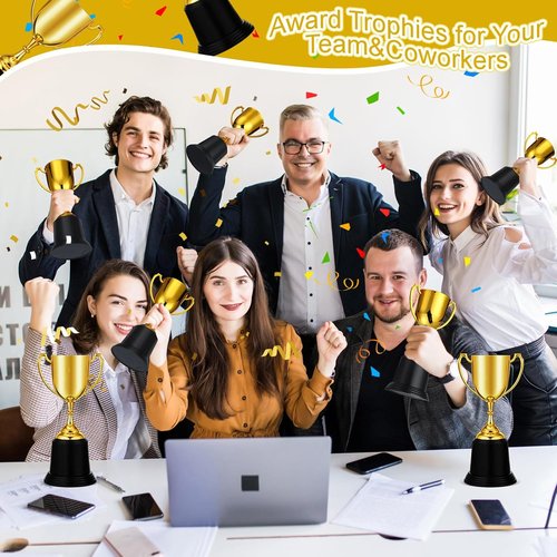 Ecation Gold Trophy Award - 9 Inch Appreciation Cup for Employees, Teachers & Volunteers | Perfect Thank You Gift